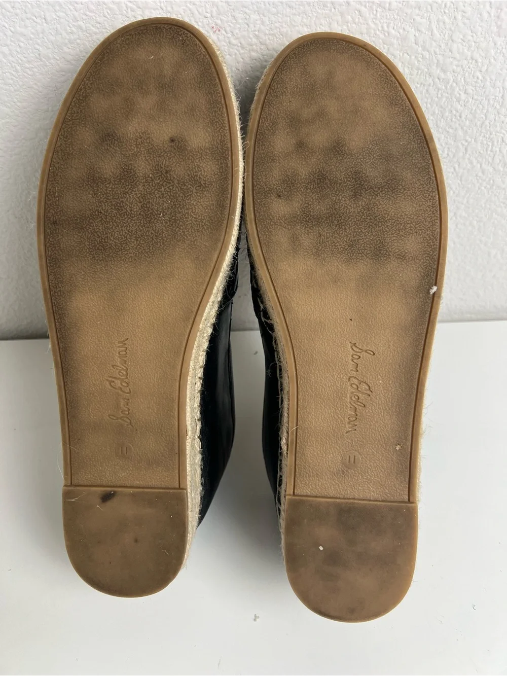 Sam Edelman Catherine Black Woven Leather Espadrille‎ Platform Loafers Size 11